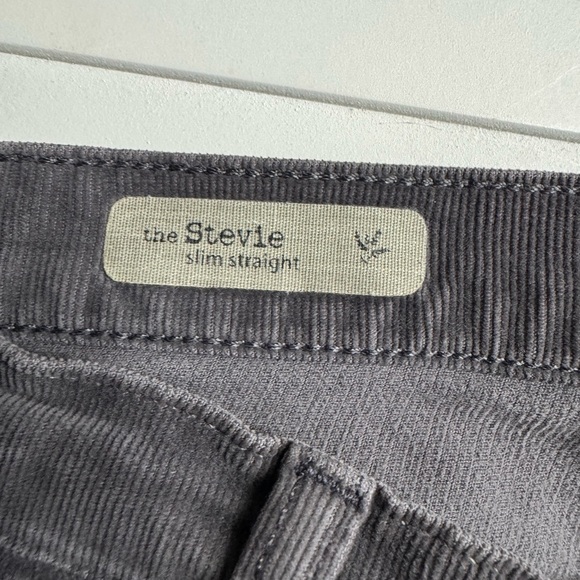 AG Adriano Goldschmied Corduroy Pants Womens 28R Brown Stevie Slim Straight Fit - Picture 5 of 7